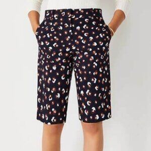 Ann Taylor The Animal Print Boardwalk Short - Curvy Fit Night Sky Petite 2